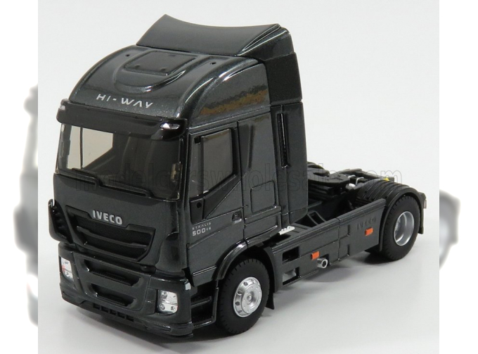 IVECO FIAT STRALIS 500 EURO 6 HI-WAY TRACTOR TRUCK 2-ASSI (2016) - EXCLUSIVE CARMODEL, GREY MET