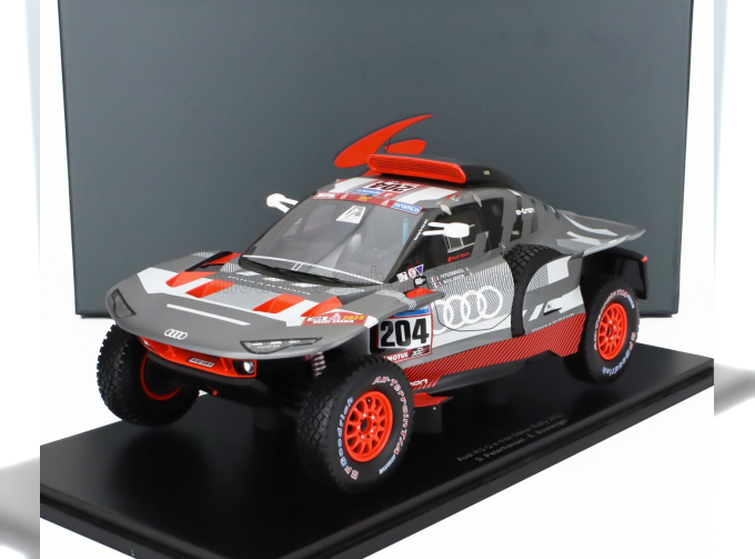 AUDI Q E-tron Rs Team Audi Sport N 204 Rally Dakar (2023) Stephane Peterhansel - Edouard Boulanger, Grey Silver Black