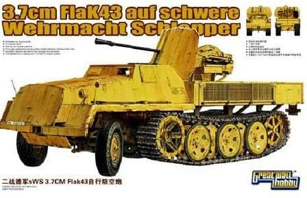 Сборная модель WWII German 3.7cm FlaK43 auf Sws