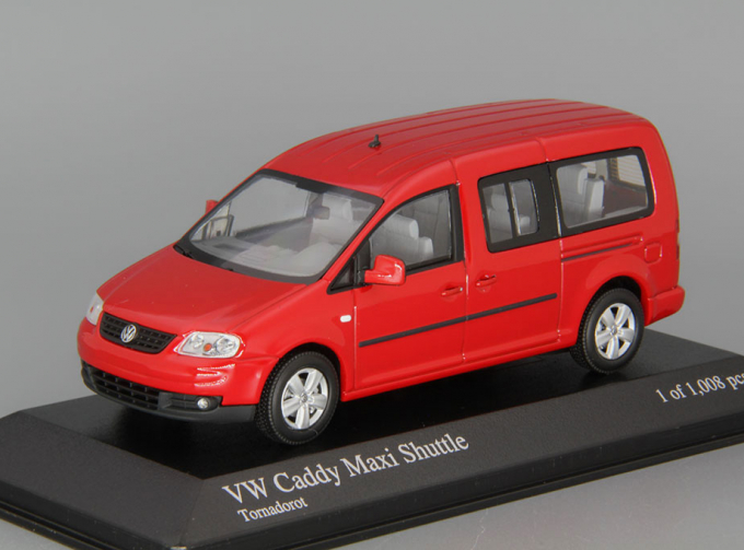 VOLKSWAGEN Caddy Maxi Shuttle (2007), red