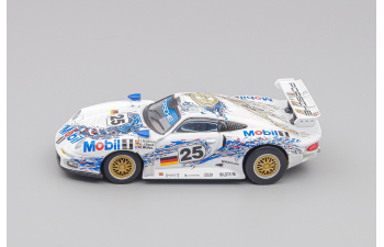 PORSCHE 911 Gt1 3.2l Turbo Team Porsche Ag Mobil1 №25 2nd 24h Le Mans (1996) Thierry Boutsen - Hans Joachim Stuck - Bob Wollek, white / blue