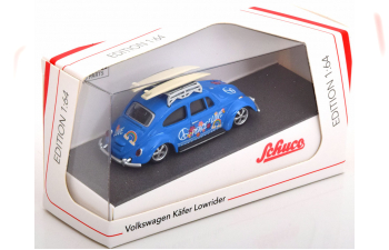 VOLKSWAGEN Beetle Kafer Maggiolino With Surfboard Peace & Love (1955), Light Blue