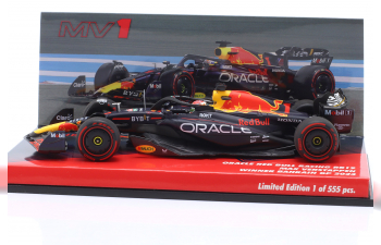 RED BULL F1 Rb19 Team Oracle Red Bull Racing №1 World Champion Winner Bahrain Gp (2023) Max Verstappen, Matt Blue