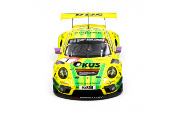 PORSCHE 911 991-2 Gt3 R Team Manthey Racing №1 24h Nurburgring (2022) Kevin Estre - Michael Christensen - Laurens Vanthoor - Frederis Makowiecki, Yellow Green