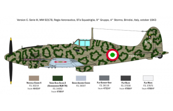 Сборная модель MACCHI Mc205 Veltro Airplane Military 1942