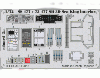 Фототравление Цветное фототравление для SH-3D Sea King interior S.A.