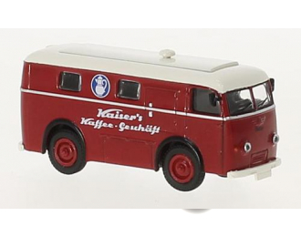 Elektro-Paketwagen, Kaisers coffee (1950), red