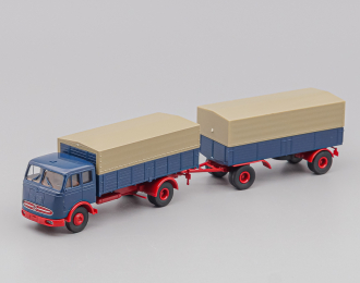 MERCEDES-BENZ LP 334 Truck / Trailer, blue / red / gray