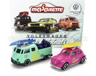 VOLKSWAGEN Set 2x T1 Double Cabine Pick-up (1962) + Beetle Kafer Maggiolino (1959), Various