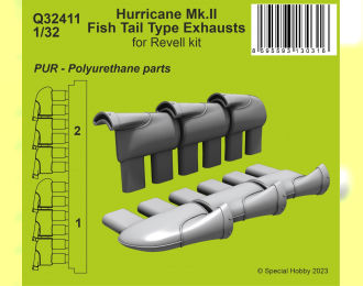 Hurricane Mk.II Fish Tail Type Exhausts