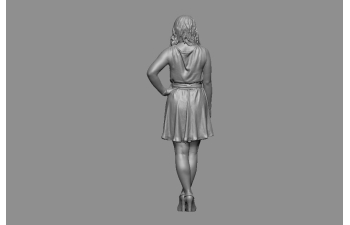 Фигурка Девушка в платье в горошек (под покраску)