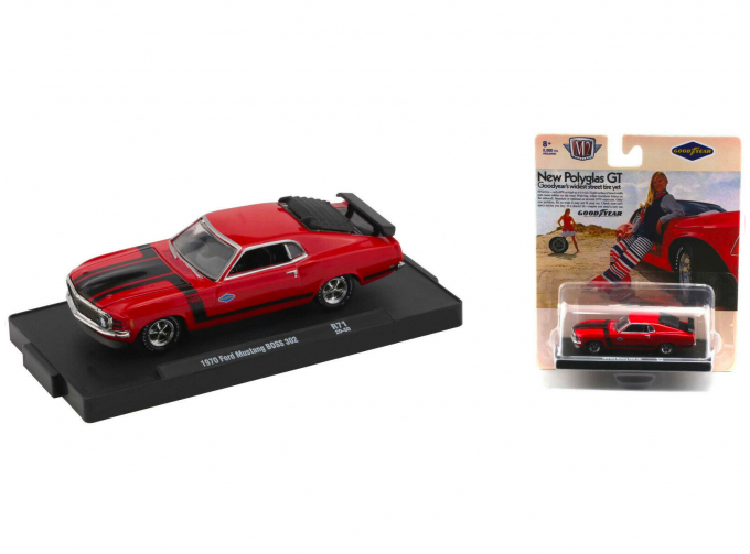 FORD Mustang BOSS 302 "Goodyear" 1970, red with black stripes