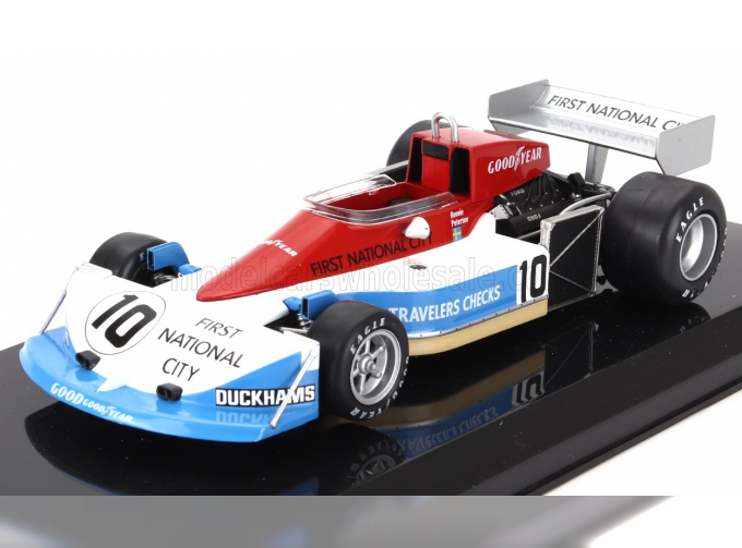 MARCH F1 761 №10 Season (1976) Ronnie Peterson - Con Vetrina - With Showcase, Blue White Red