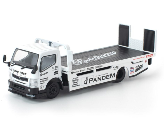 MITSUBISHI Pandem Fuso 300 Flatbad Transporter, white