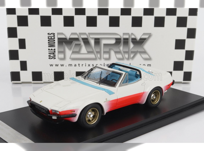 FERRARI 365 Gtb/4 Nart Spider Open Michelotti Press (1974), White Red