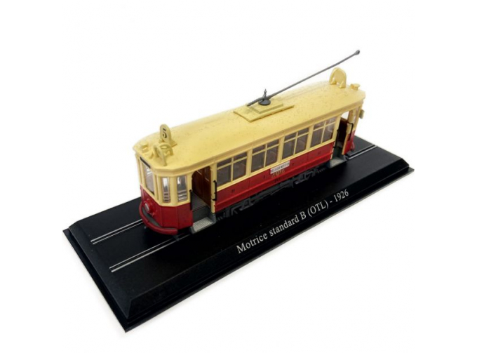 Трамваи. Motrice Standard B (Лион, Франция, 1926), красный/бежевый