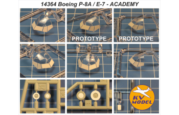 Маска окрасочная Boeing P-8A Poseidon / E-7 Peace Eye (ACADEMY #12635, #12651) + маски на диски и колеса