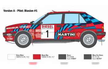 Сборная модель LANCIA Delta Hf Integrale 16v Martini N1 Winner Rally Sanremo 1989 M.biasion - T.siviero + N 5 Rally Sanremo (1989) D.Auriol - B.Occelli