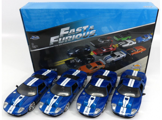 FORD Set 4x Gt 2004 - Fast & Furious 7, Blue Met