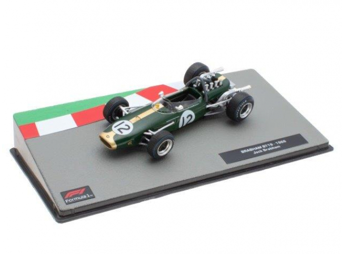 BRABHAM F1 Bt19 №12 World Champion Season (1966) Jack Brabham, Green Gold