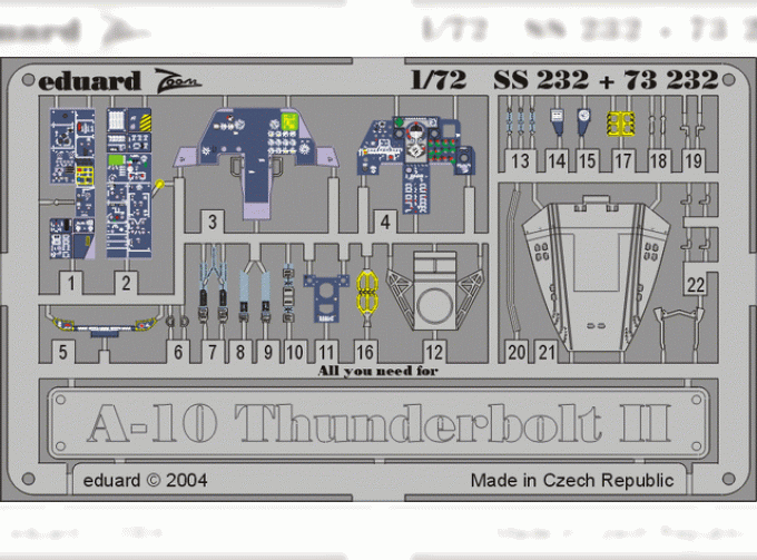 Цветное фототравление для A-10