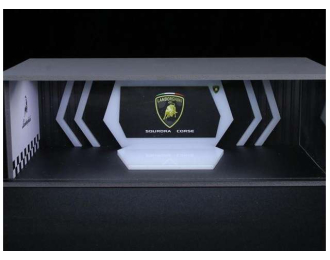 Diorama *Lamborghini show room with light*, black/white