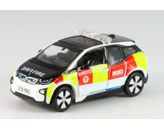 BMW i3 UK London Fire Department Patrol Car, black / white / red