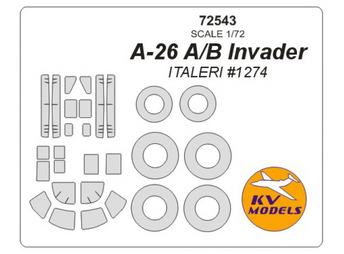 Маски окрасочные A-26A/B Invader + маски на диски и колеса