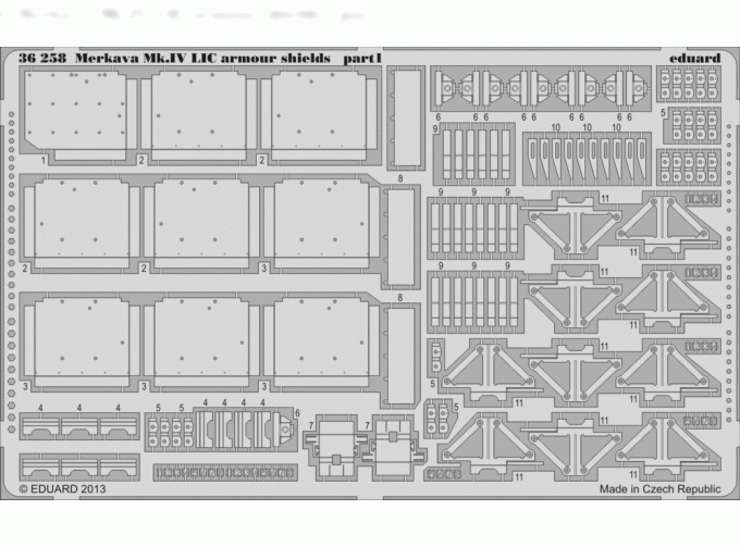 Фототравление для Merkava Mk.IV LIC armour shields