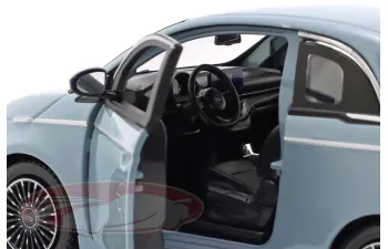 FIAT 500E with bike (2023), blue