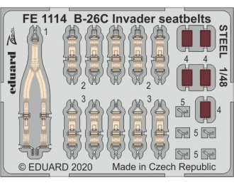 Фототравление для B-26C Invader, стальные ремни