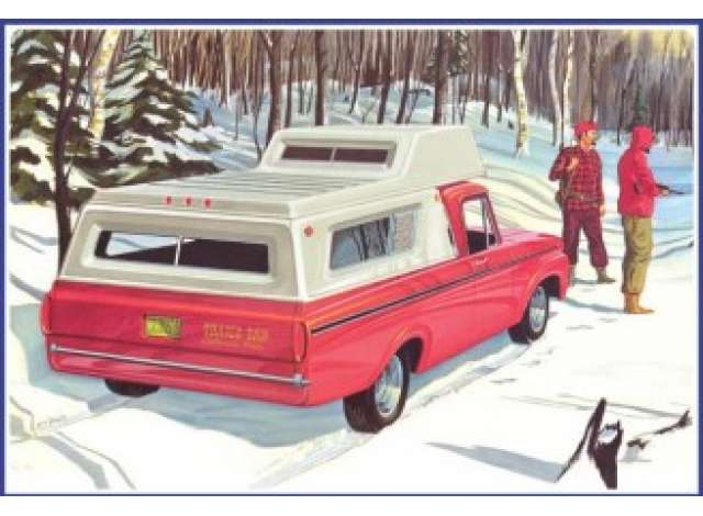 Сборная модель Ford F-100 Camper Pickup, plastic modelkit 1963