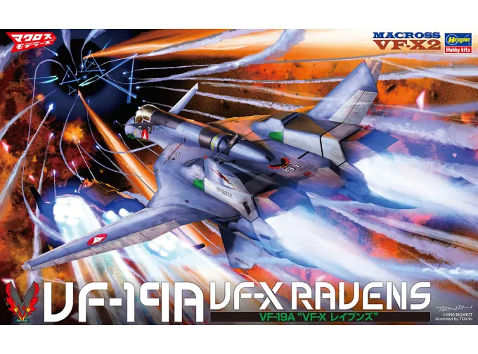 Сборная модель Macross VF-X2 VF-19A VF-X Ravens