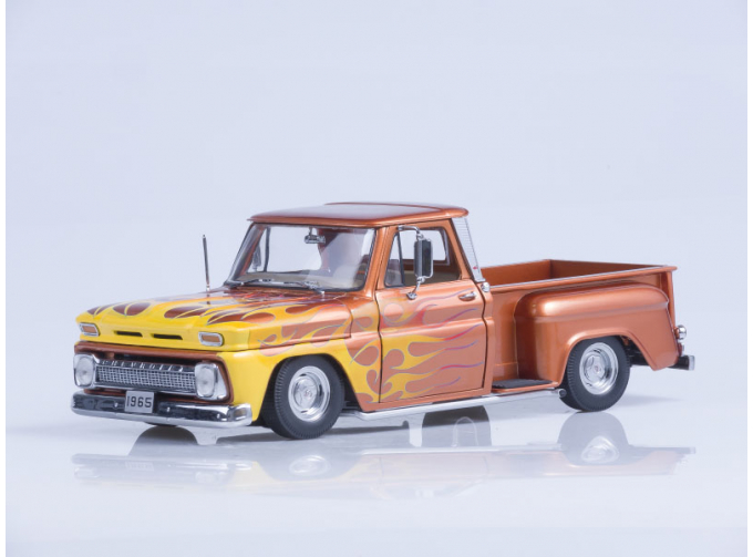 CHEVROLET C-10 Stepside Pickup Lowrider (1965), metallic orange