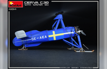 Сборная модель Вертолёт CIERVA C.30 w/ WINTER SKI