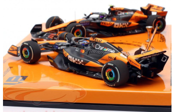 Набор из двух модели McLAREN MCL38 Winner Lando Norris & 10th Oscar Piastri Abu Dhabi GP Constructors' World Champion Formula 1  (2024)