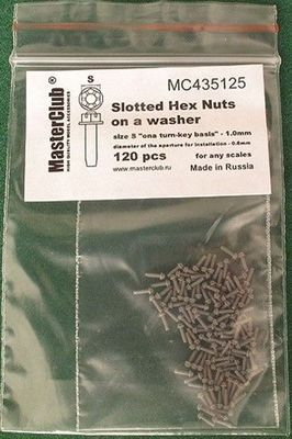 Корончатая гайка с шайбой (1,0 мм; установочное отверстие 0,8 мм)