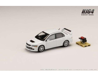 MITSUBISHI Lancer Evolution 9 GSR with engine display model, white solid