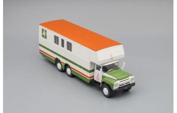 Автобус 5982 (ЗИЛ-133Г1) перевозка лошадей, Автомобиль на службе 78, бело-зеленый