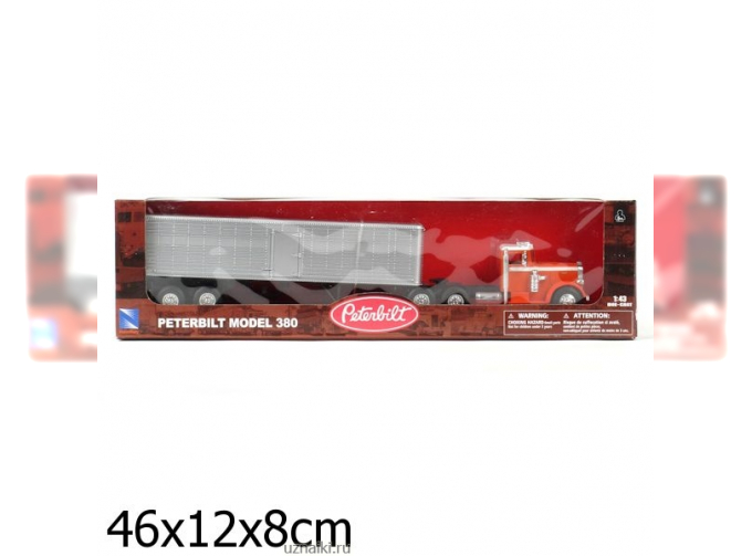 PETERBILT 380 трейлер контейнер 1:43, оранжевый