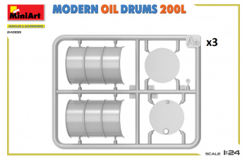 Сборная модель современные нефтяные бочки 200л / Modern Oil Drums 200l