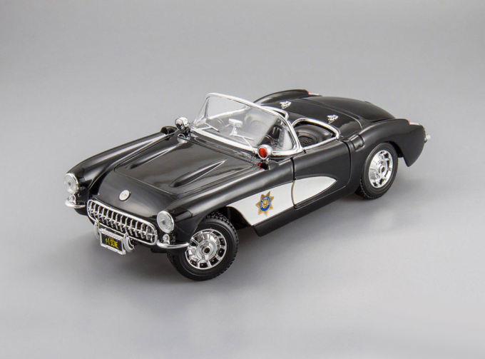 CHEVROLET Corvette Police (1957), blck / white