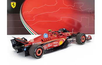 FERRARI F1 Sf-24 Team Scuderia Ferrari №55 3rd Monaco Gp (2024) Carlos Sainz - Polifoam Packaging, Red Black