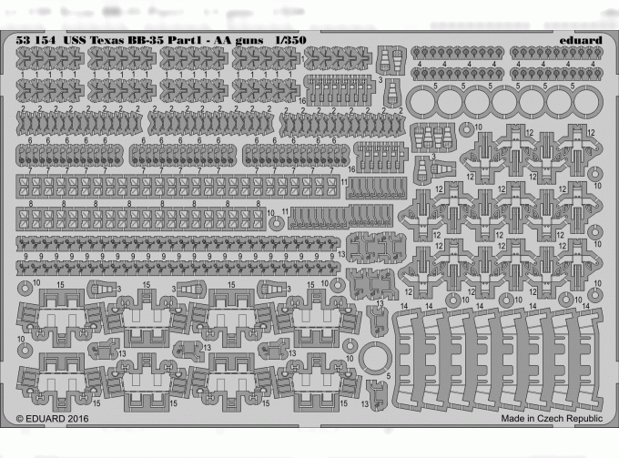 Фототравление для USS Texas BB-35 pt 1 - AA guns