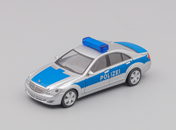 MERCEDES-BENZ S-Klasse (W221) "Polizei Werttransportbegleitung", silvermetallic / blue