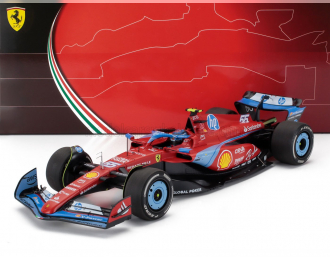 FERRARI F1 Sf-24 Team Scuderia Ferrari №55 5th Miami Gp (2024) Carlos Sainz - Polifoam Packaging, Red Black Light Blue
