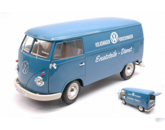 VOLKSWAGEN T1 Bus Panel Van "Volkswagen Porschewagen Ersatzteile Dienst" (1963), blue