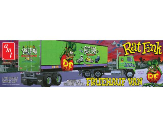 Сборная модель Fruehauf Beaded Van Trailer Hauler Rat Fink, plastic modelkit