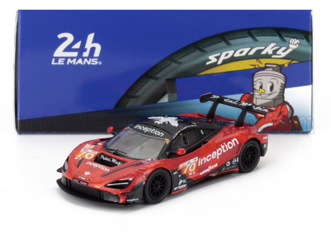 McLAREN 720s Gt3 Evo M840t 4.0l V8 Turbo Team Inception Racing №70 24h Le Mans (2024) Brendan Iribe - Ollie Millroy - Frederik Schandorff, Red Black