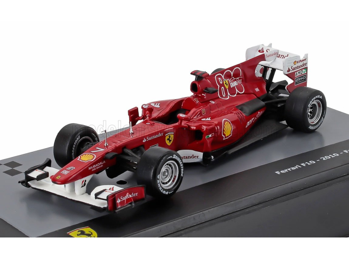 FERRARI F1 F10 №7 (800th Gp) Turkish Gp (2010) Felipe Massa - Con Vetrina - With Showcase, Red White